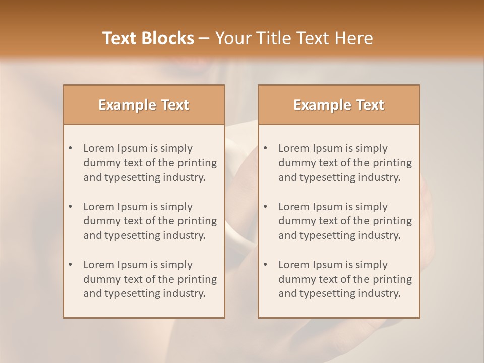 Holding Cup PowerPoint Template