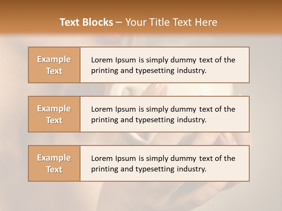Holding Cup PowerPoint Template