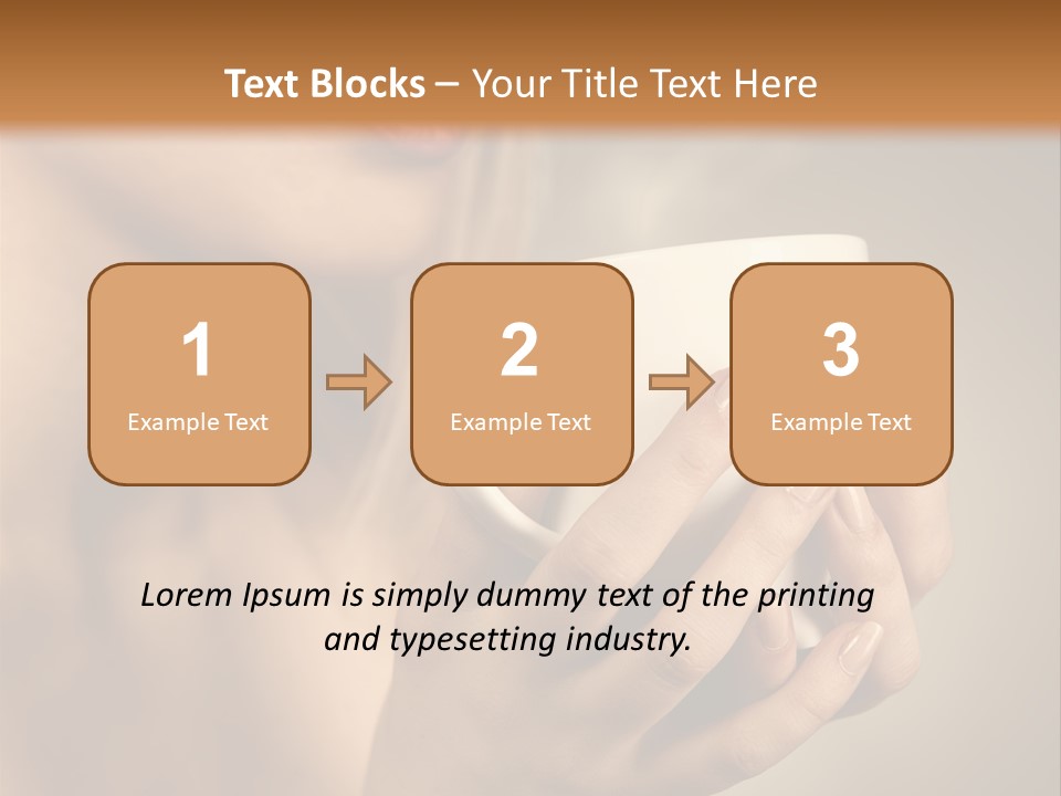 Holding Cup PowerPoint Template
