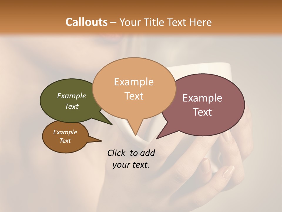 Holding Cup PowerPoint Template