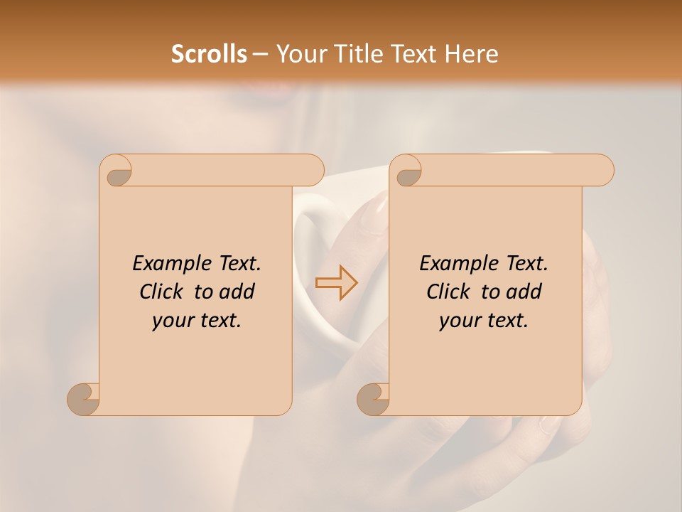 Holding Cup PowerPoint Template