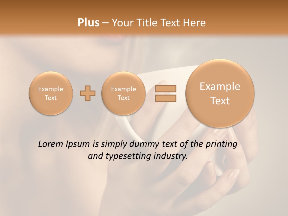 Holding Cup PowerPoint Template
