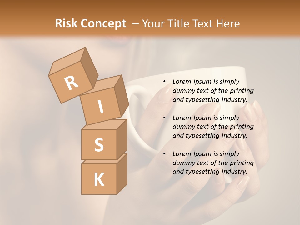 Holding Cup PowerPoint Template