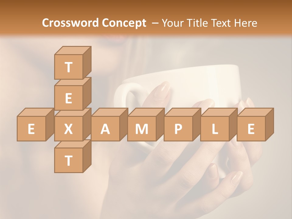 Holding Cup PowerPoint Template