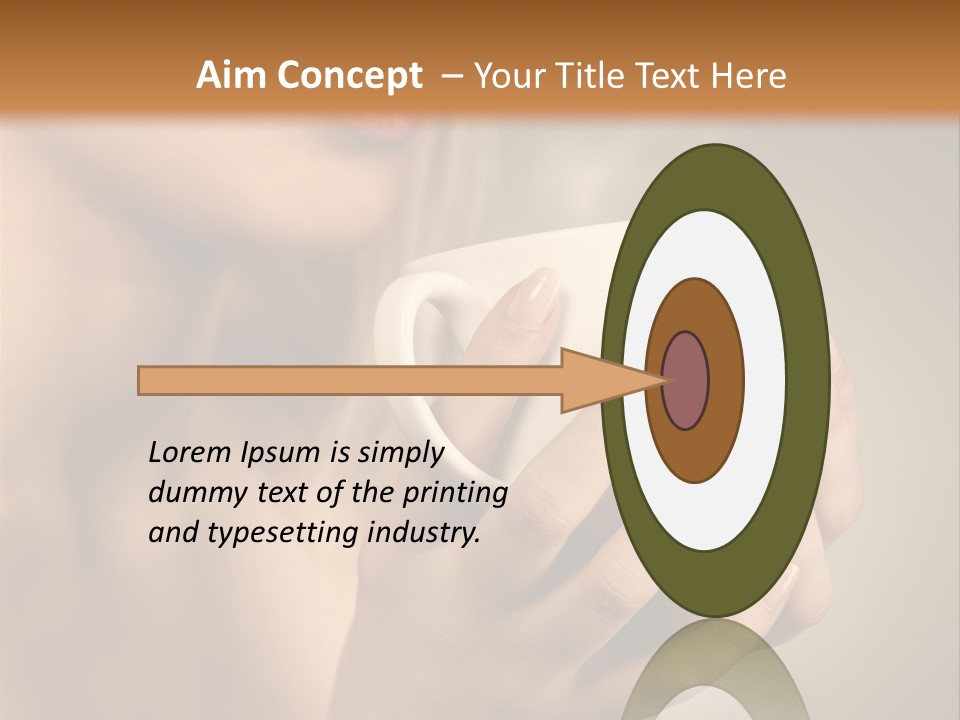 Holding Cup PowerPoint Template