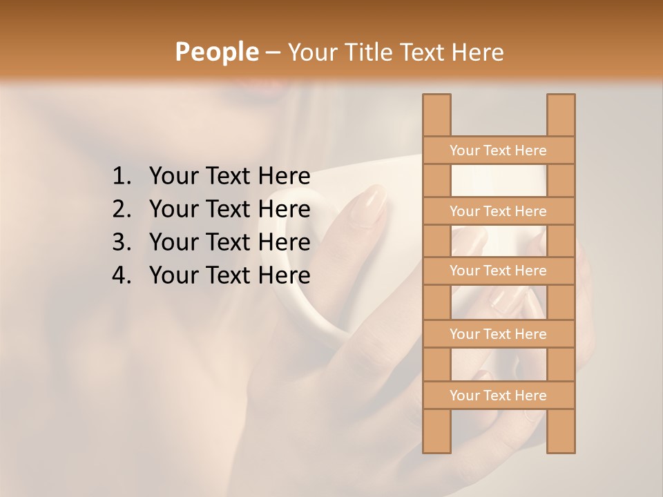 Holding Cup PowerPoint Template