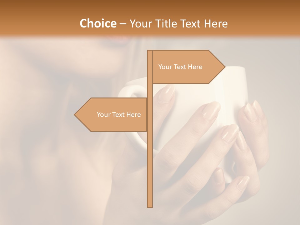 Holding Cup PowerPoint Template