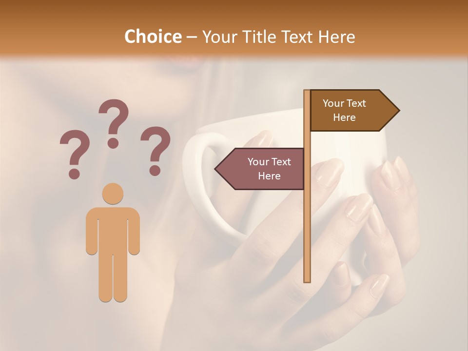 Holding Cup PowerPoint Template