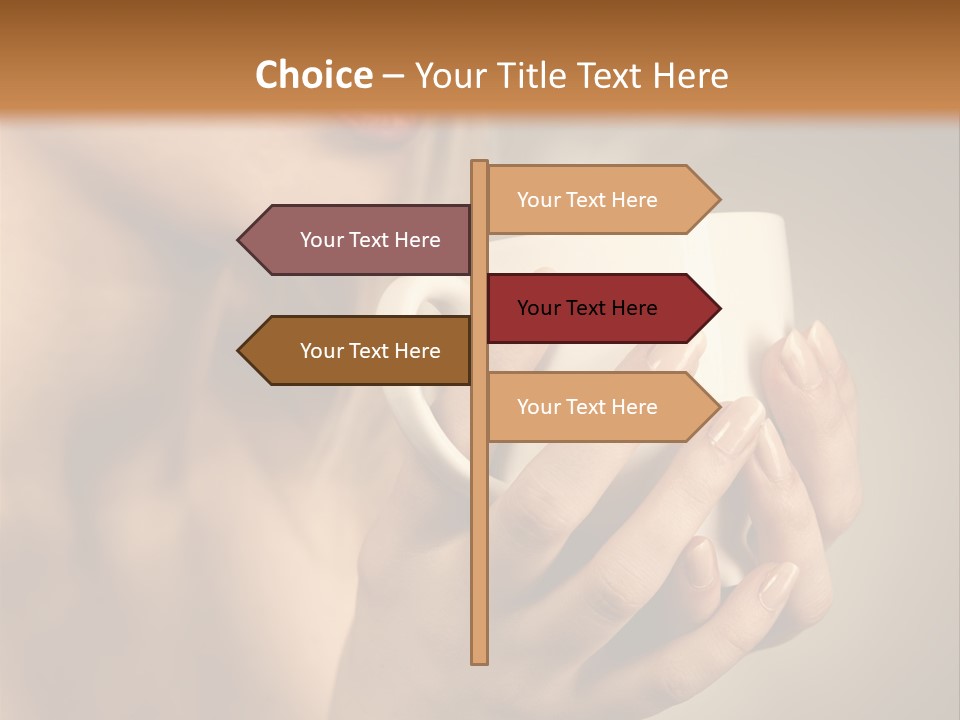 Holding Cup PowerPoint Template