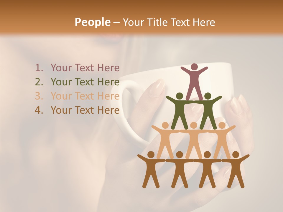 Holding Cup PowerPoint Template