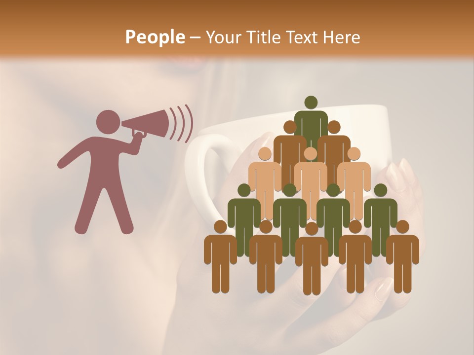 Holding Cup PowerPoint Template