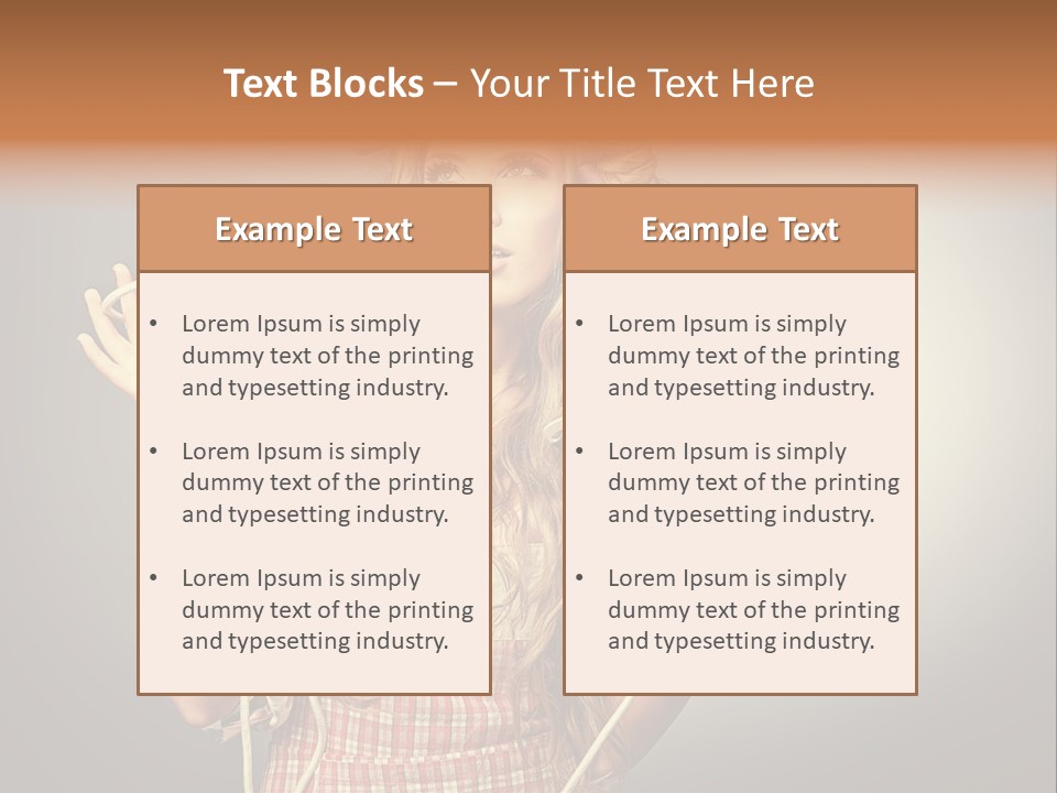 Background Daily Female PowerPoint Template