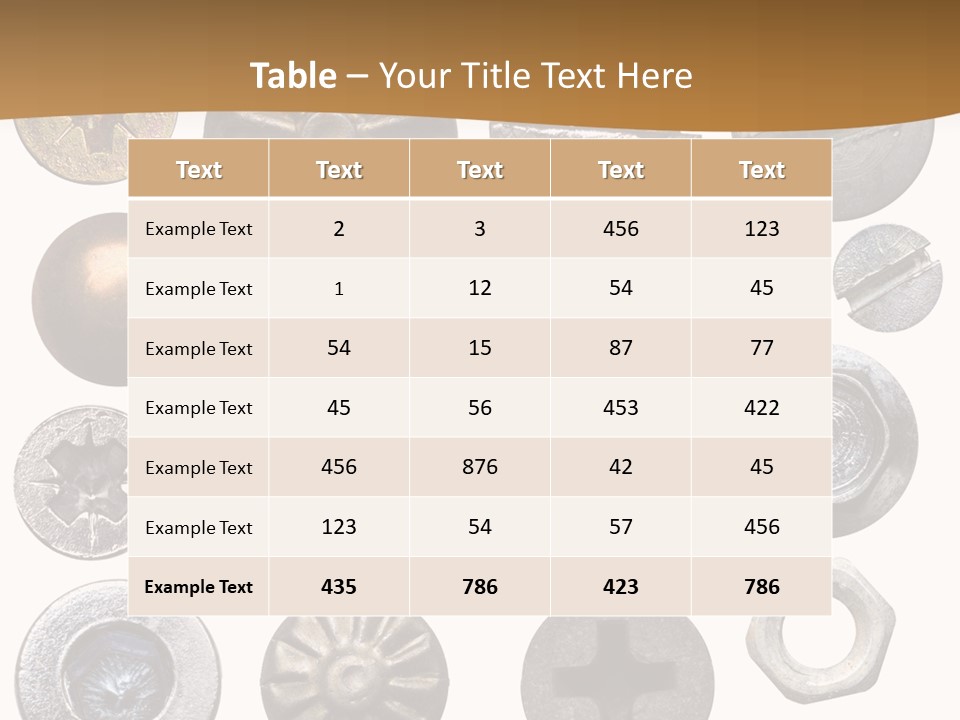 Screw Heads PowerPoint Template