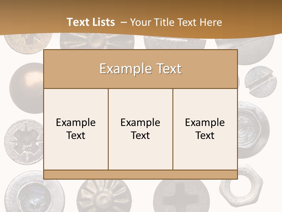 Screw Heads PowerPoint Template