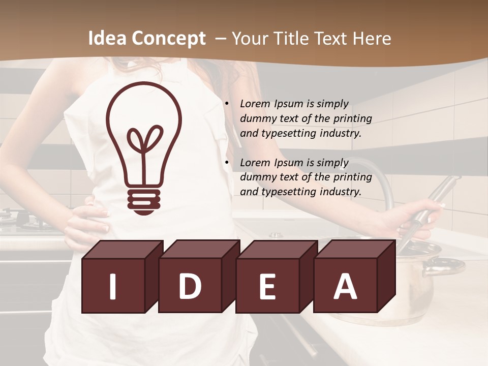 Lingerie Work Portrait PowerPoint Template