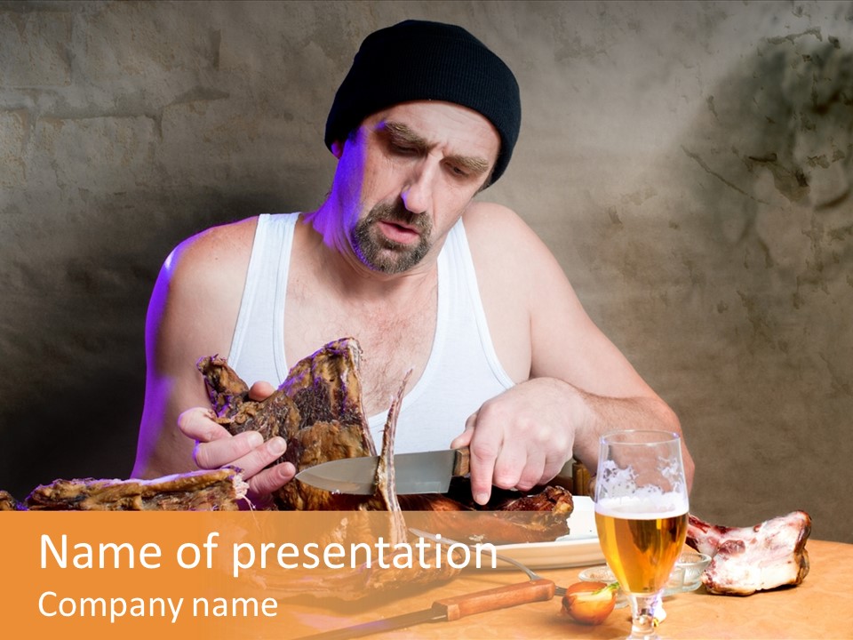 Beer And Pork PowerPoint Template