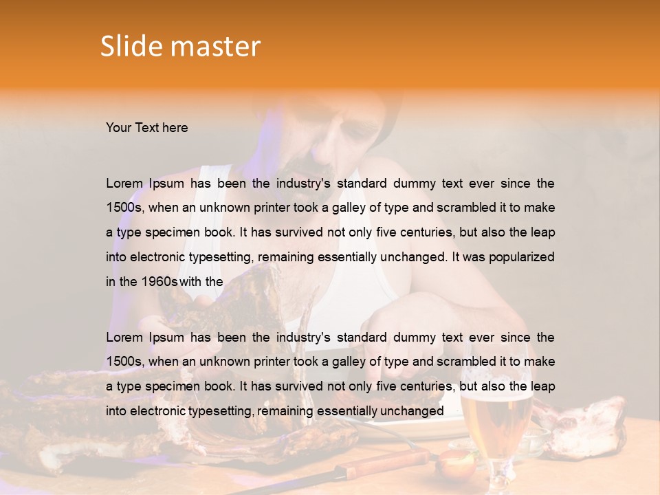 Beer And Pork PowerPoint Template