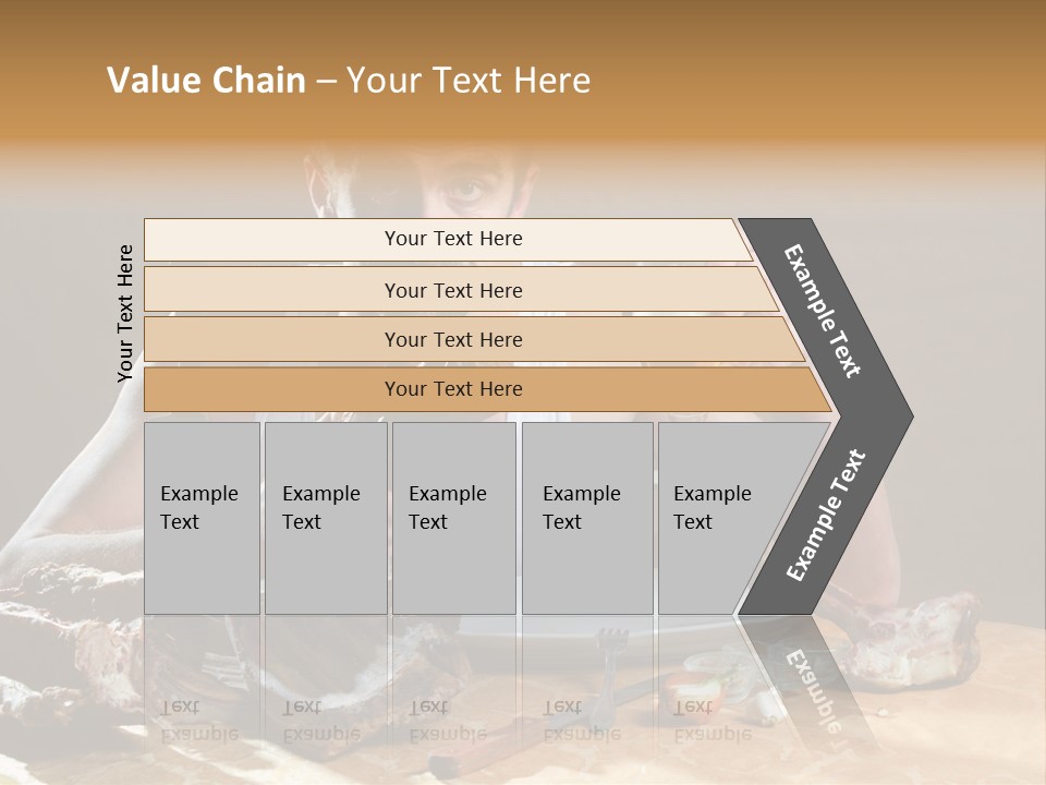 Man Eating Meat PowerPoint Template
