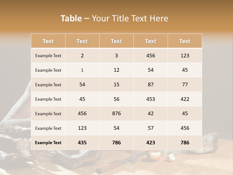 Man Eating Meat PowerPoint Template