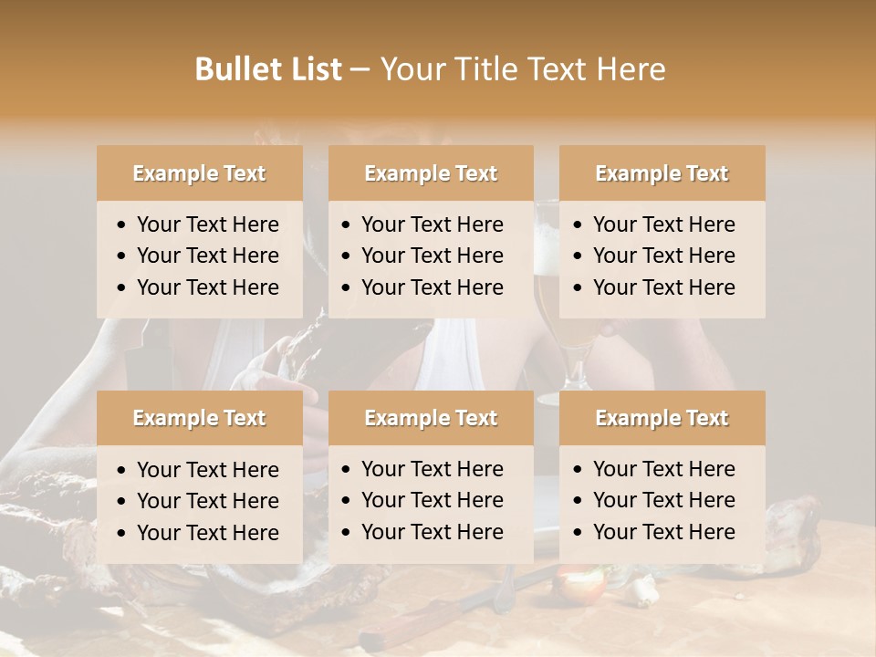 Man Eating Meat PowerPoint Template