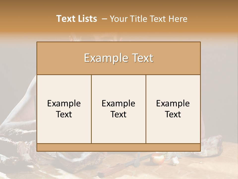 Man Eating Meat PowerPoint Template