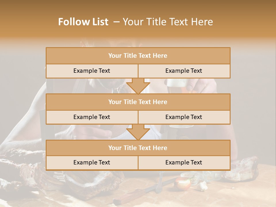 Man Eating Meat PowerPoint Template
