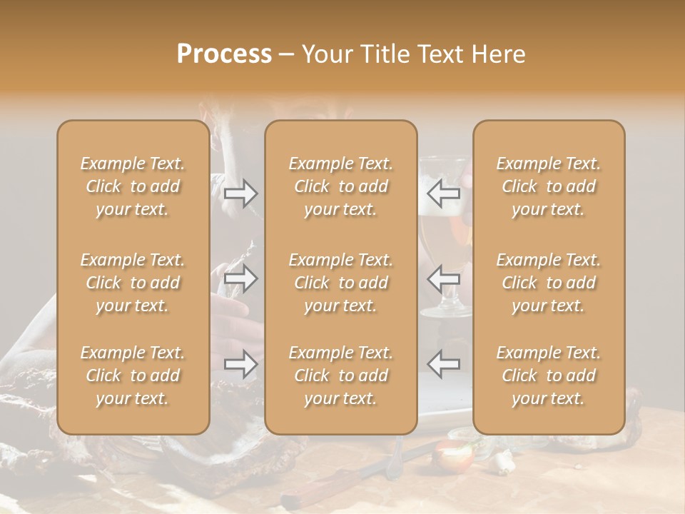 Man Eating Meat PowerPoint Template