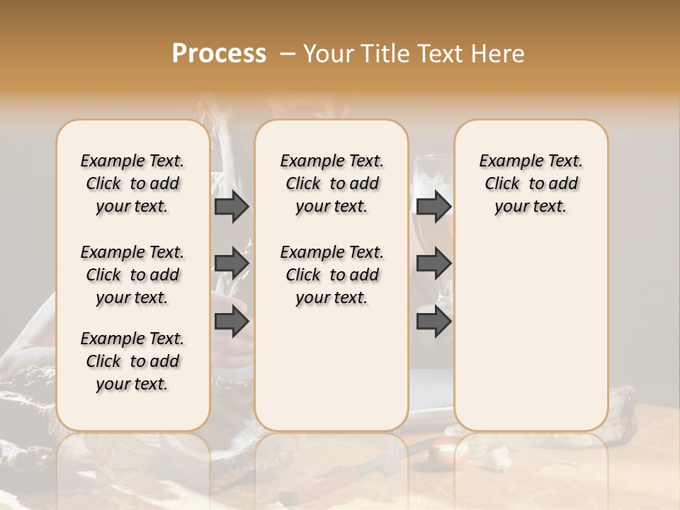 Man Eating Meat PowerPoint Template