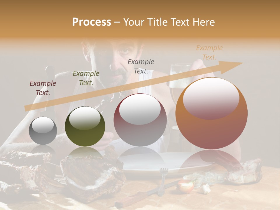 Man Eating Meat PowerPoint Template