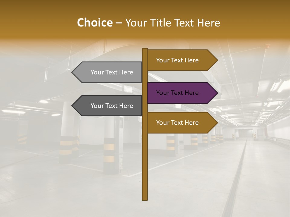 Shopping Dividing Pipe PowerPoint Template