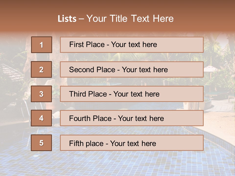 Deckchair Paradise Lifestyle PowerPoint Template
