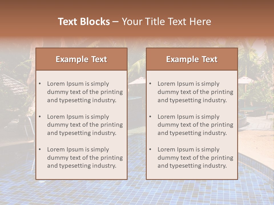 Deckchair Paradise Lifestyle PowerPoint Template
