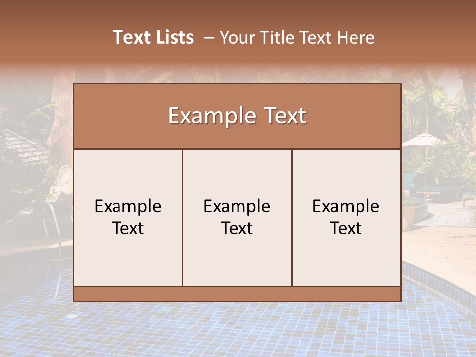 Deckchair Paradise Lifestyle PowerPoint Template