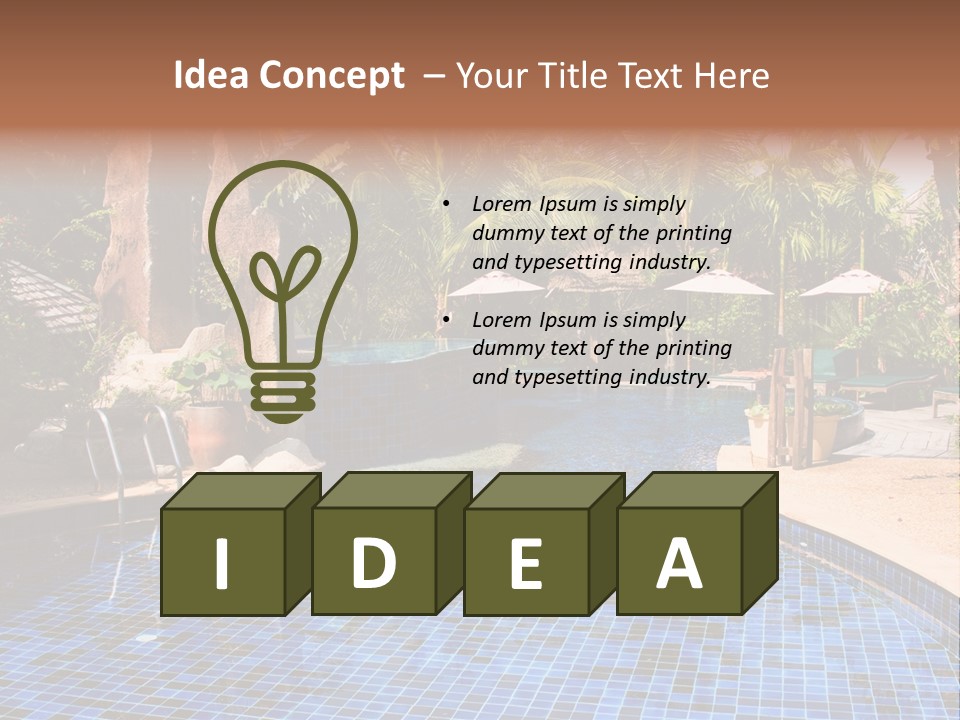 Deckchair Paradise Lifestyle PowerPoint Template