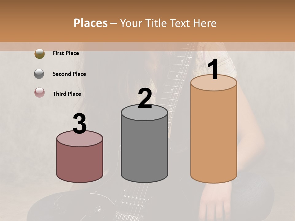 Girl With Guitar PowerPoint Template