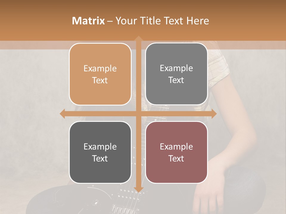 Girl With Guitar PowerPoint Template