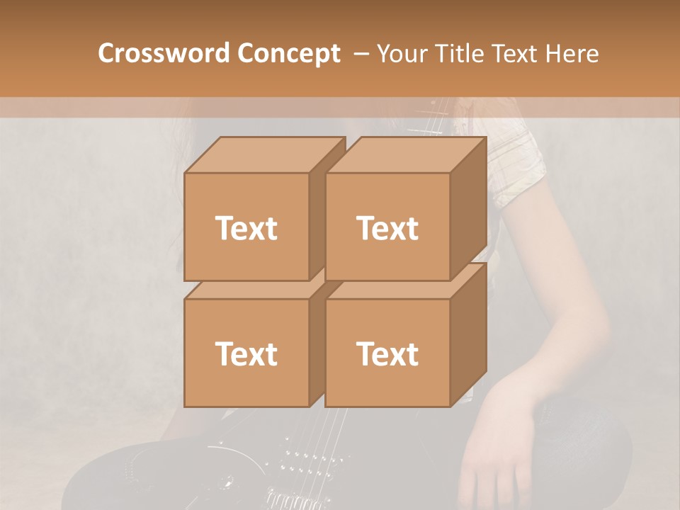 Girl With Guitar PowerPoint Template