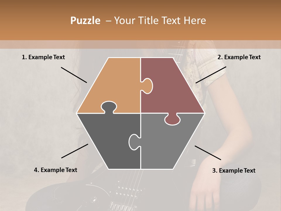 Girl With Guitar PowerPoint Template