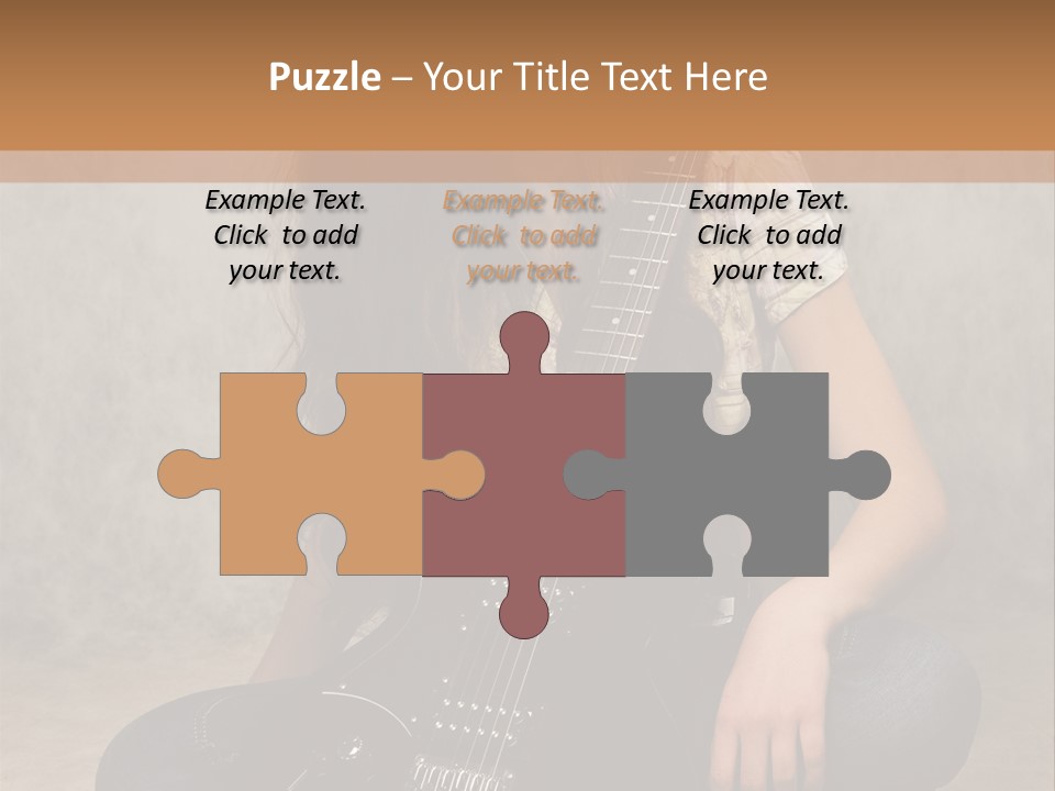 Girl With Guitar PowerPoint Template