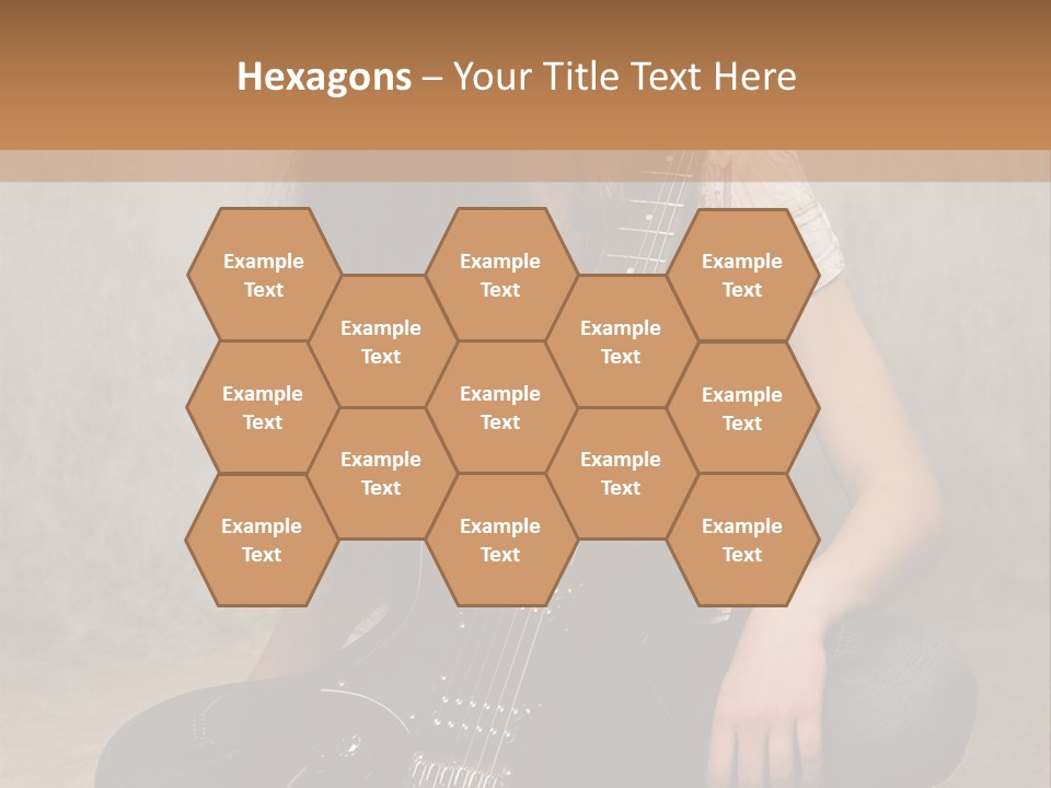 Girl With Guitar PowerPoint Template