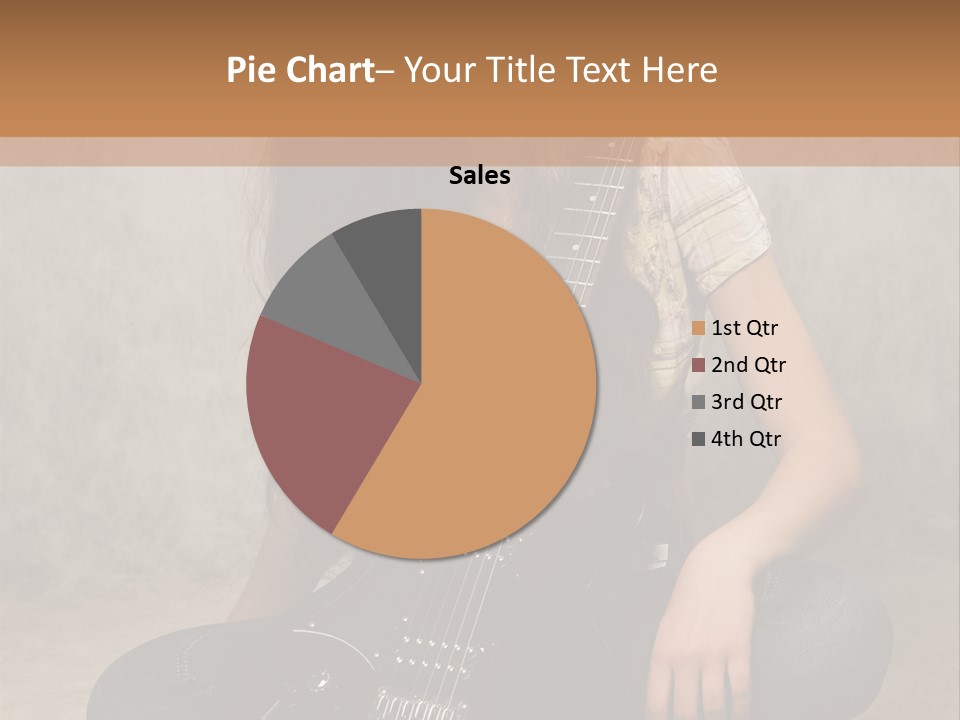 Girl With Guitar PowerPoint Template