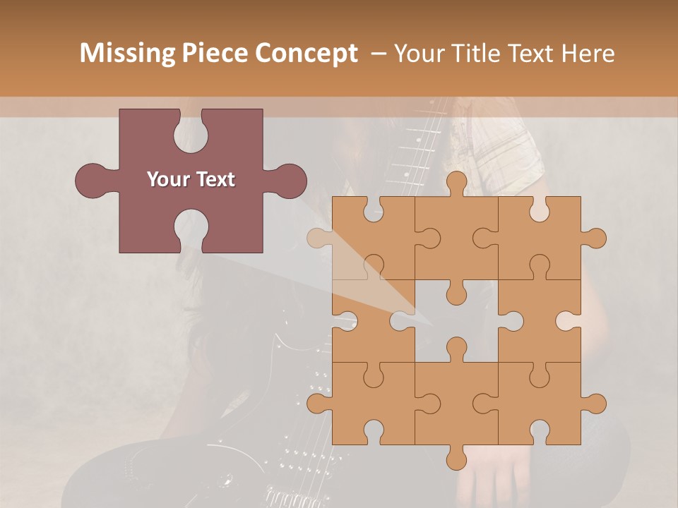 Girl With Guitar PowerPoint Template