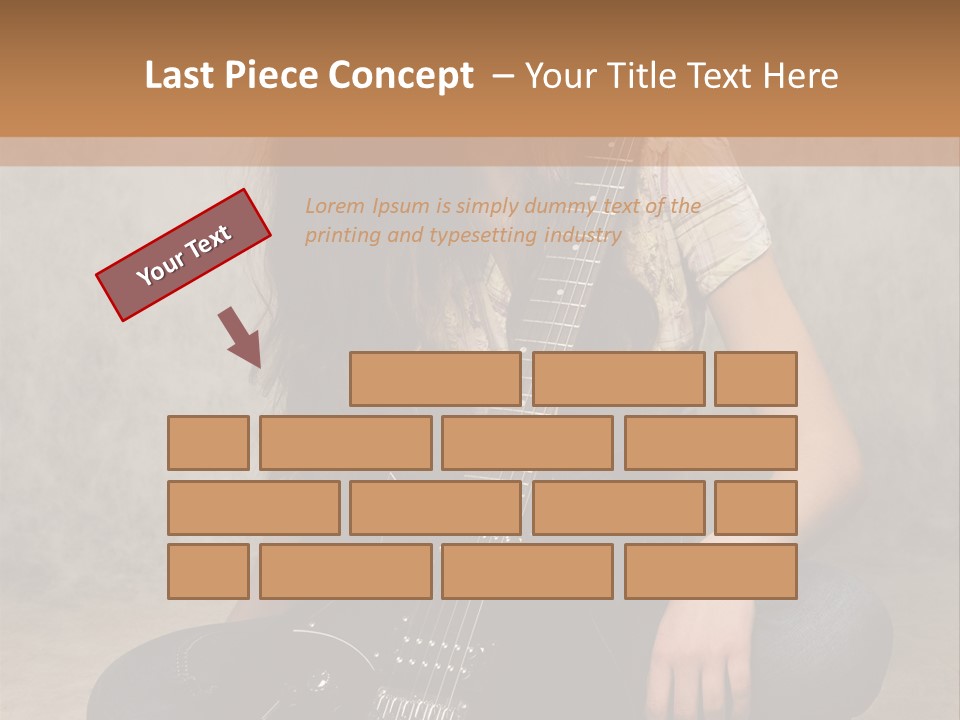 Girl With Guitar PowerPoint Template