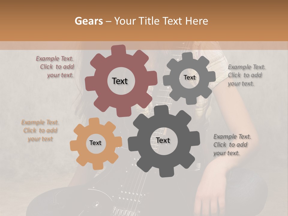 Girl With Guitar PowerPoint Template