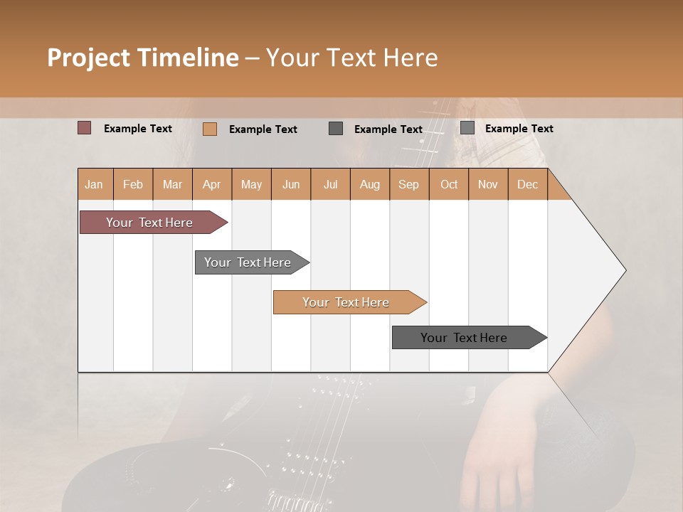 Girl With Guitar PowerPoint Template