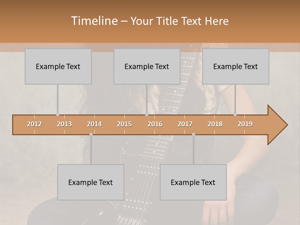 Girl With Guitar PowerPoint Template