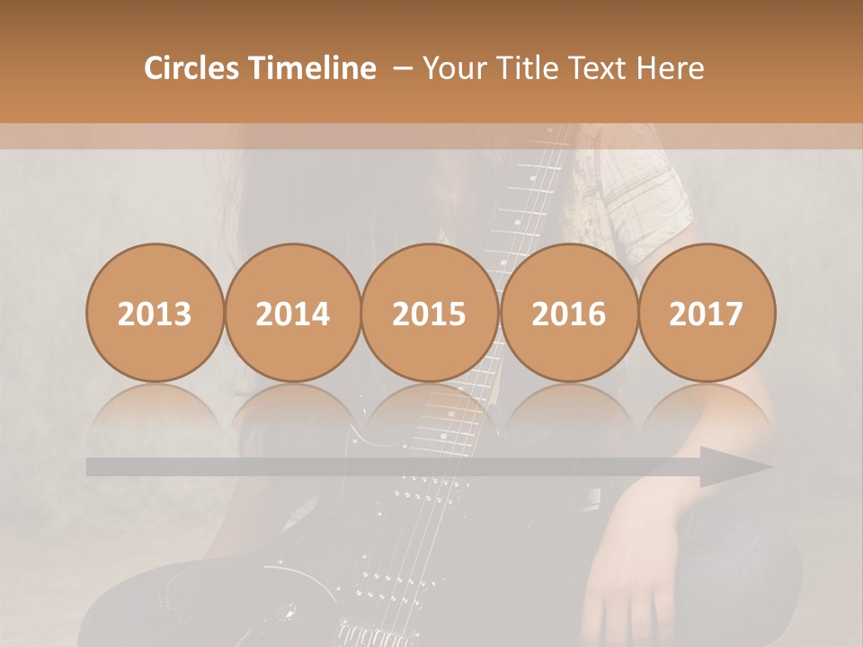 Girl With Guitar PowerPoint Template