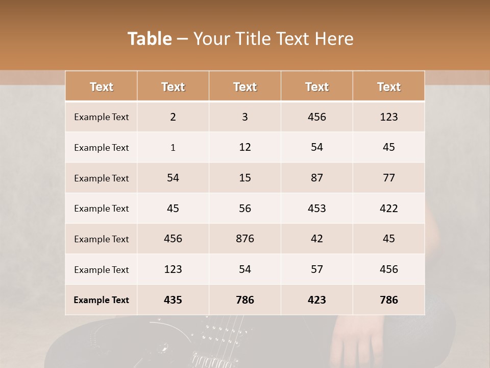 Girl With Guitar PowerPoint Template