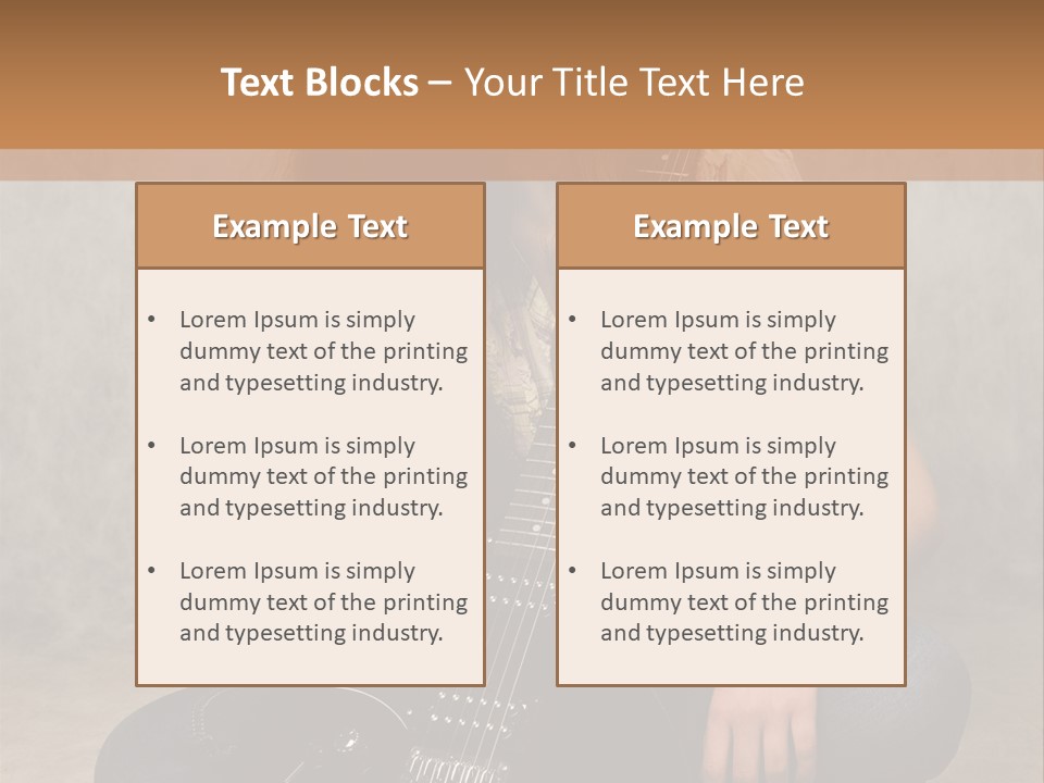 Girl With Guitar PowerPoint Template