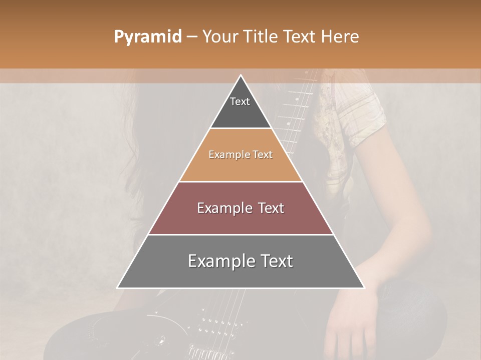 Girl With Guitar PowerPoint Template